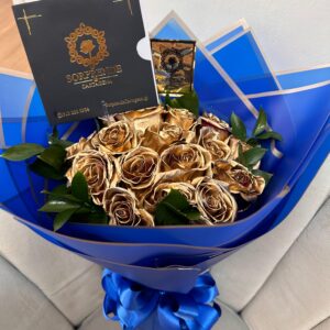 Boquet de rosas doradas