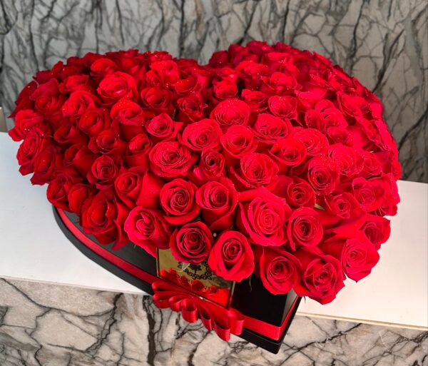 Corazón de rosas extragrande