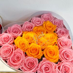 Caja de rosas Preservadas