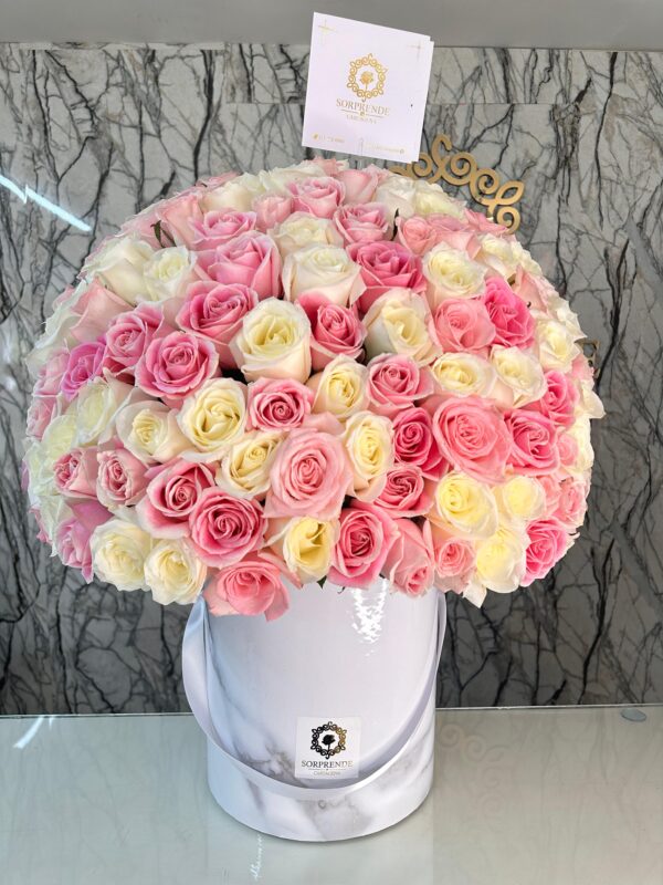 Cilindro grande rosas